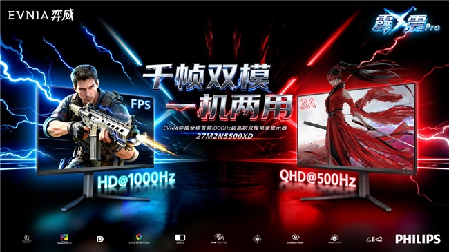 九游app：双冠合璧双模千帧！EVNIA弈威携手TCL华星全球首款千帧双模电竞显示器重装亮相(图3)